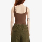Entire Studios Women's Square Neck Bodysuit in Brunette