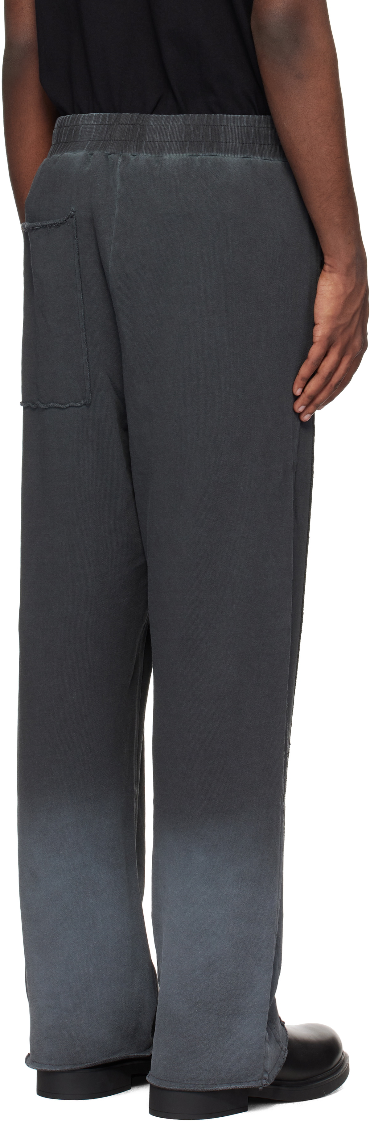 Izzue Gray Cotton Terry Faded Sweatpants