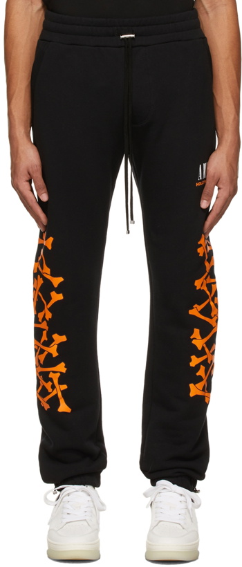 Photo: AMIRI Black & Orange Bones Lounge Pants