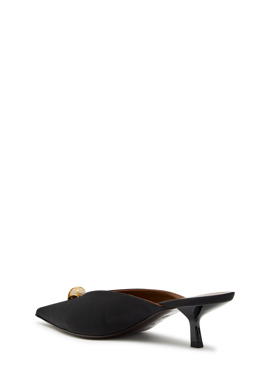 Giuseppe Zanotti Raquel 50 Crystal-embellished Woven Mules Black