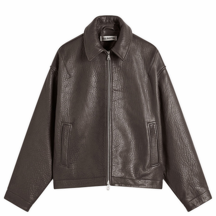 Photo: Cole Buxton Men's Shrunken Leather Jacket in Brown