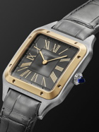Cartier - Santos-Dumont Large 43.5mm 18-Karat Gold, Stainless Steel and Alligator Watch, Ref. No. CRW2SA0028