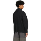 Homme Plisse Issey Miyake Black Pleated Half-Zip Pullover