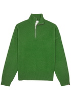 Extreme Cashmere N°235 Hike Half-zip Cashmere-blend Jumper - Green - One Size