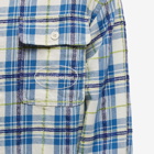 thisisneverthat Men's E/T-Logo Plaid Shirt Jacket in Ivory