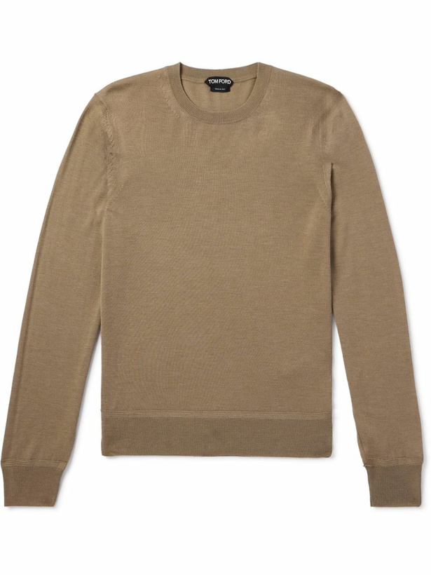 Photo: TOM FORD - Cashmere and Silk-Blend Sweater - Brown