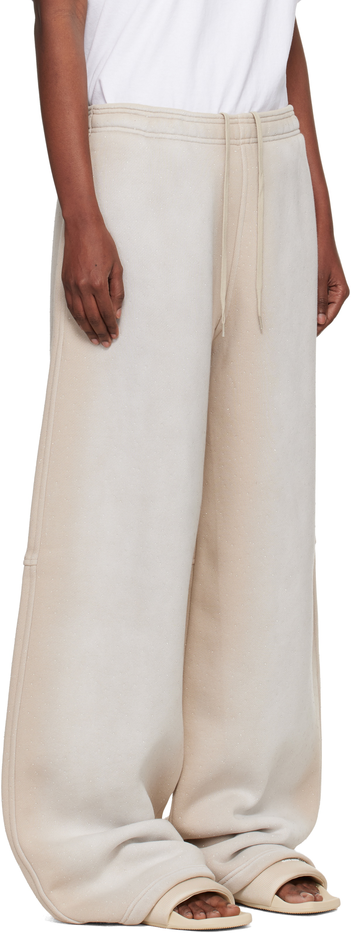 Alexander Wang Gray Crystal Washed Terry Sweatpants