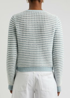 Rag & Bone Marlee Striped Cotton-blend Cardigan Light Blue