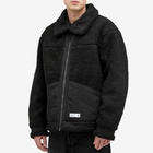 Neighborhood Men's Boa Fleece B-3 Type Jacket in Black
