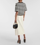 Patou Striped cropped cotton jersey T-shirt