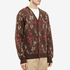 Needles Men's Mohair Rose Cardigan in Dark Brown