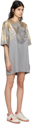 Golden Goose Gray Metallic Minidress