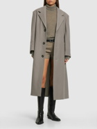 AMI PARIS - Oversize Wool Gabardine Long Coat