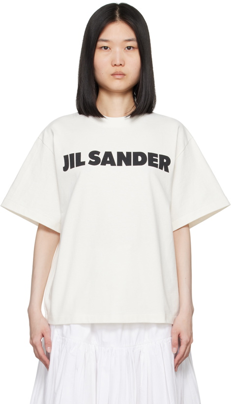 Photo: Jil Sander Off-White Printed Logo T-Shirt