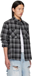 Off-White Gray Check Shirt