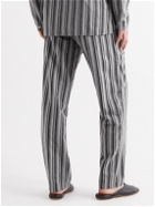 Oliver Spencer Loungewear - Striped Cotton Pyjama Trousers - Gray