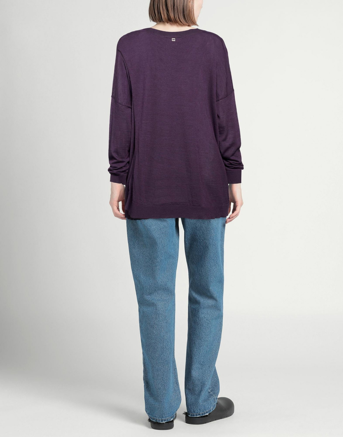 Manila Grace Womens Sweater Dark in Purple