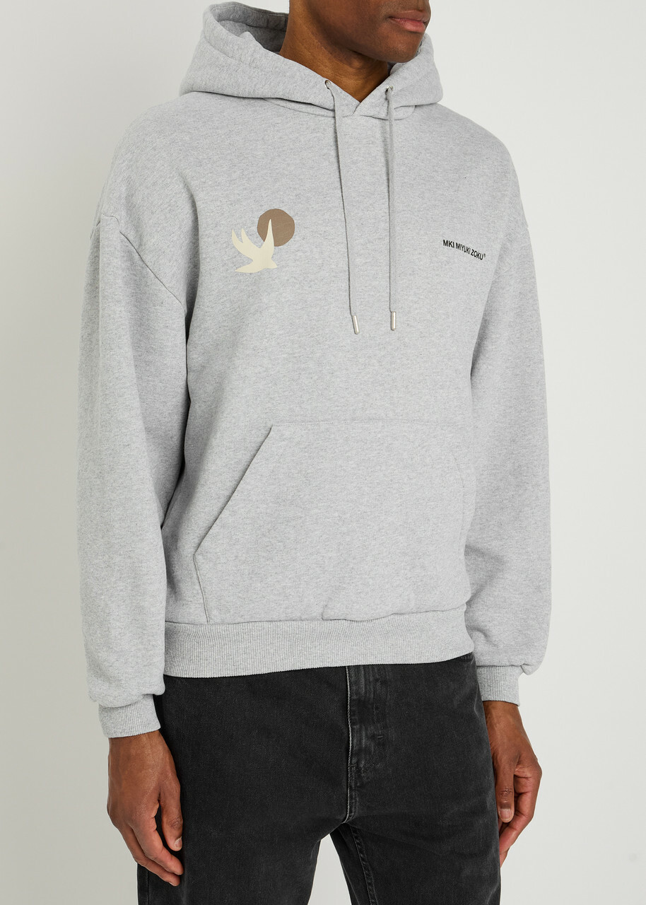 waikikduffy様 Mki Miyuki Zoku Mki Swallow Hooded Cotton-blend Sweatshirt