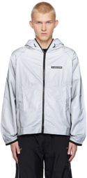 PLACES+FACES Gray Reflective Windbreaker Jacket