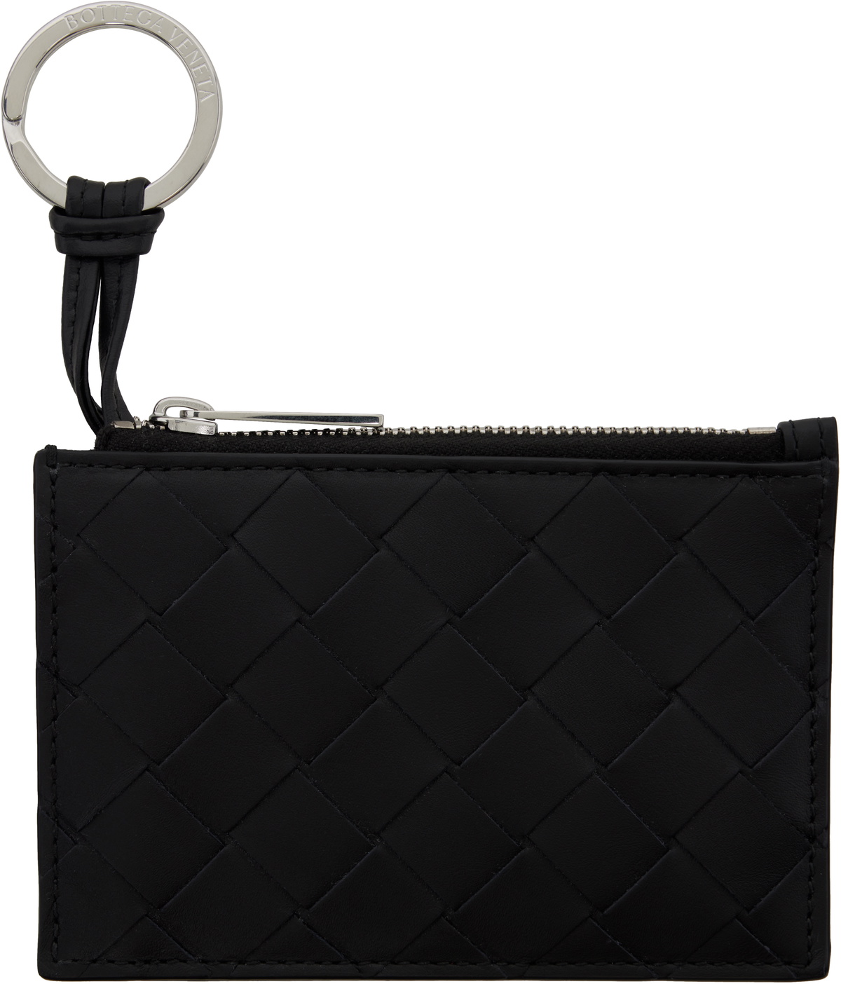 Bottega Veneta Black Cassette Flap Card Holder Bottega Veneta
