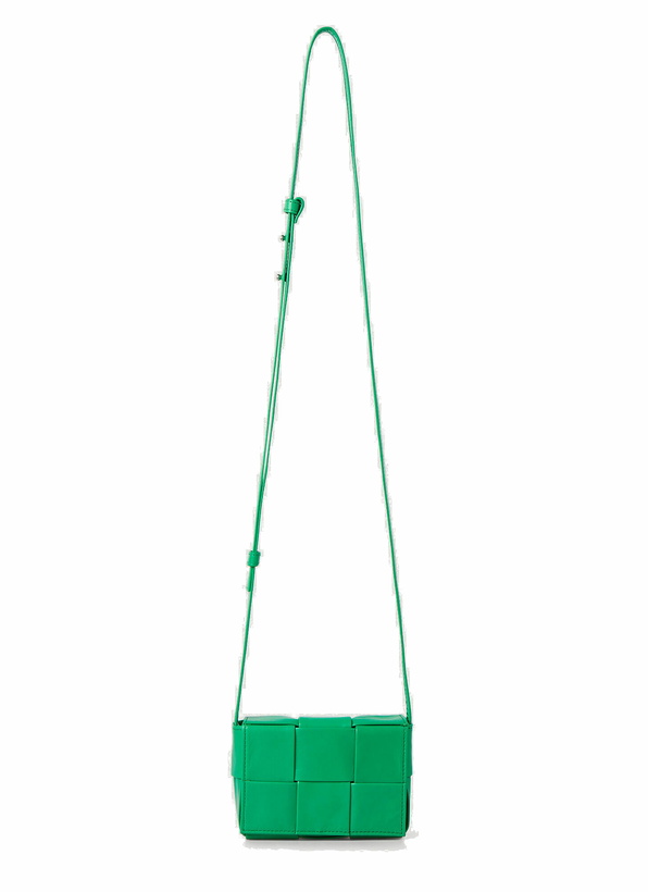 Photo: Bottega Veneta - Mini Cassette Crossbody Bag in Green