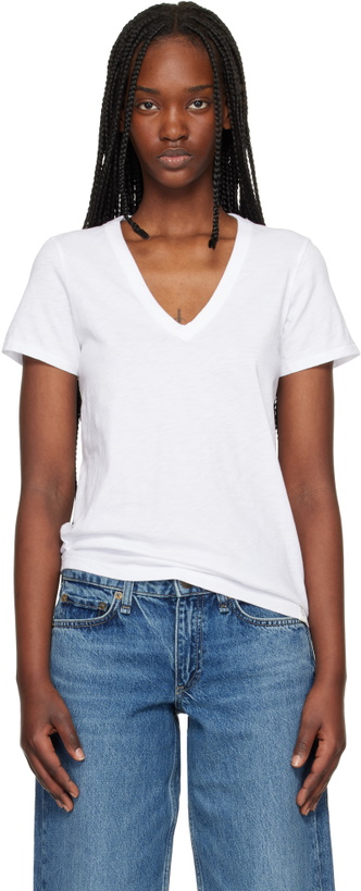 Photo: rag & bone White 'The Slub Vee' T-shirt