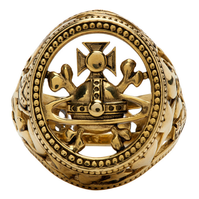 Vivienne Westwood Gold Aaron Seal Signet Ring Vivienne Westwood
