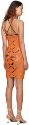 Isa Boulder SSENSE Exclusive Orange & Yellow Reversible Minidress