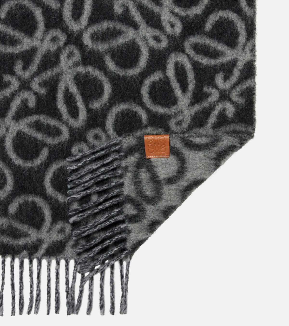 Loewe Anagram alpaca and wool-blend scarf