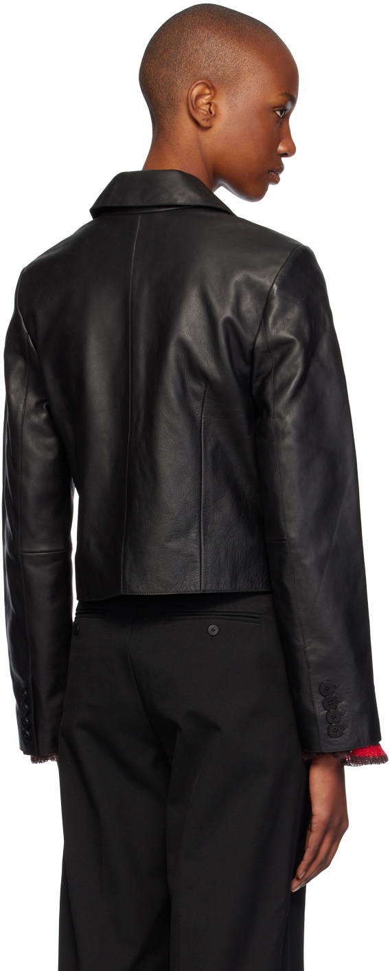 Staud Black Marino Leather Jacket