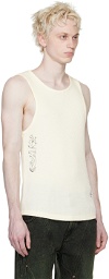 Andersson Bell White Flower Man Tank Top