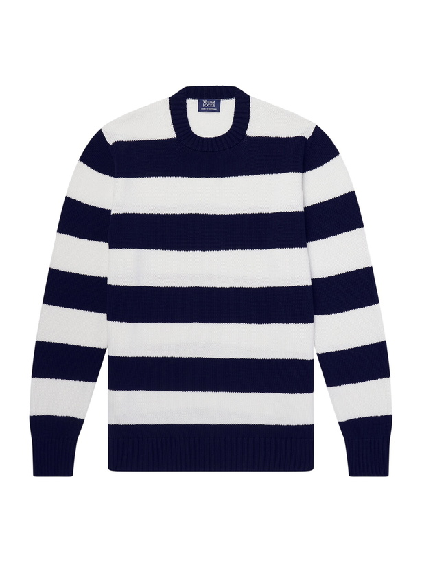 Photo: William Lockie - Striped Cotton Sweater - Blue