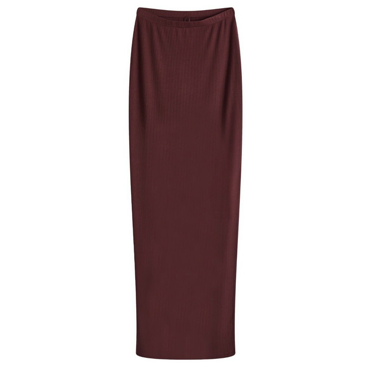 Photo: SKIMS Women's Soft Lounge Long Skirt in Bordeaux