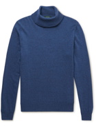 Incotex - Slim-Fit Virgin Wool and Cashmere-Blend Rollneck Sweater - Blue