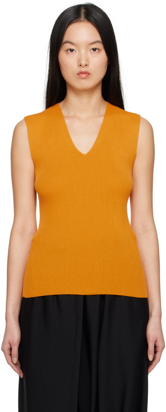 Photo: 132 5. ISSEY MIYAKE Yellow Flat Rib Vest