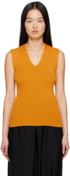 132 5. ISSEY MIYAKE Yellow Flat Rib Vest
