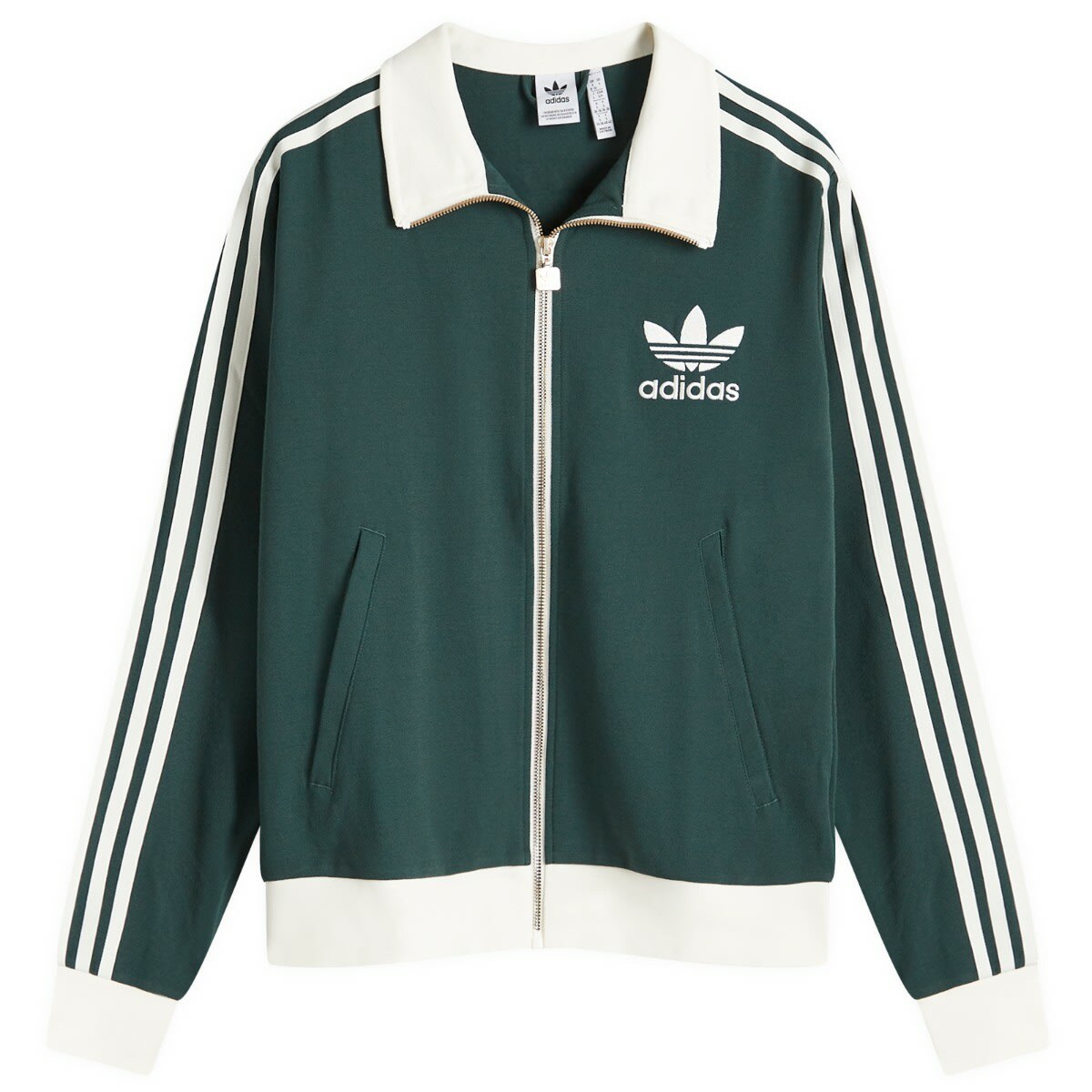 Adidas Women's Beckenbauer Crepe Track Top in Mineral Green Off