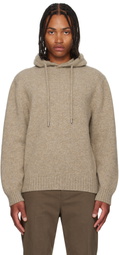 Ferragamo Beige Knit Hoodie