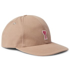 AMI - Logo-Appliquéd Cotton-Twill Baseball Cap - Neutrals