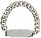 IN GOLD WE TRUST PARIS SSENSE Exclusive Silver USB Bracelet