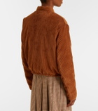 Moncler Blageon corduroy down bomber jacket