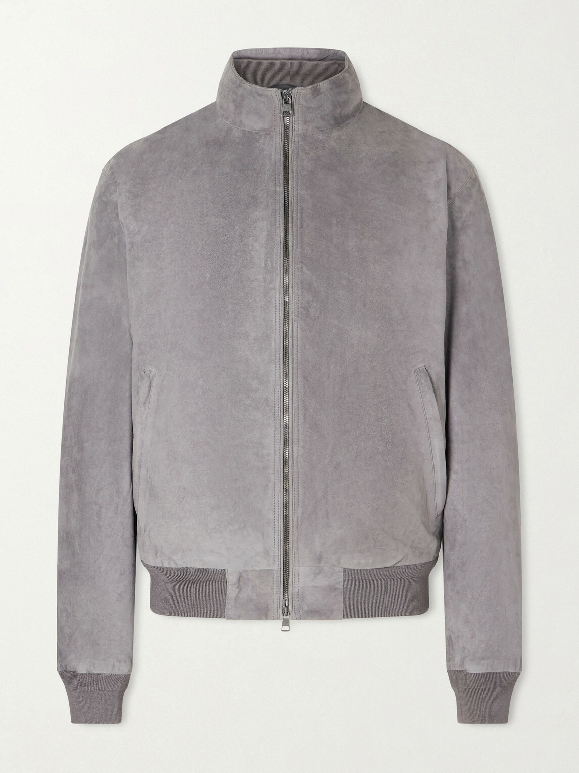 Polo Ralph Lauren - Suede Bomber Jacket - Gray