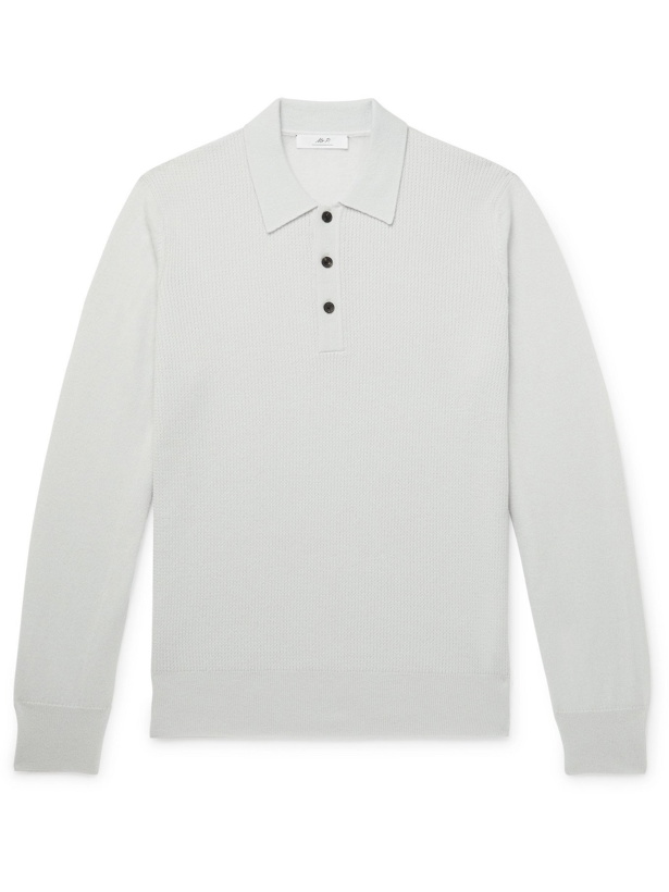 Photo: MR P. - Slim-Fit Cashmere and Cotton-Blend Polo Shirt - White - XS