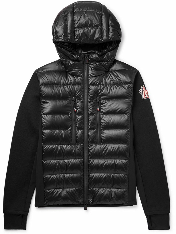 Photo: Moncler Grenoble - Knitted and Quilted Shell Down Ski Jacket - Black