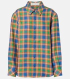 God's True Cashmere Brilliant linen shirt with lapis lazuli