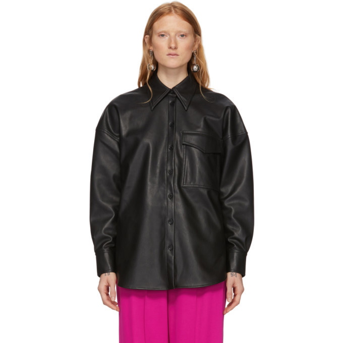 Faux Patent Leather Oversized Jacket – Tibi Official