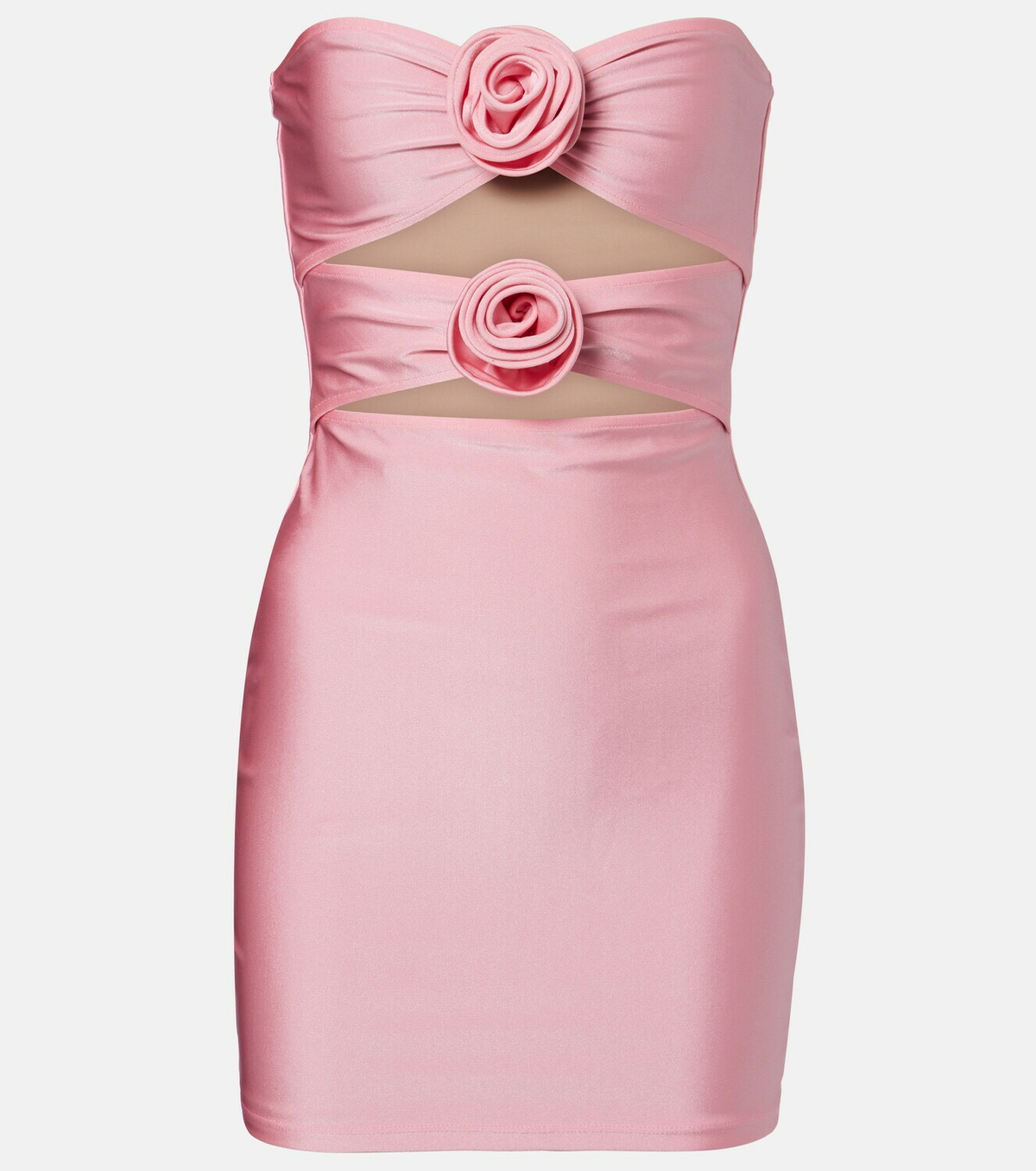 Adriana Degreas Cutout floral-appliqué minidress