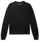 Stüssy - Pigment-Dyed Cotton-Mesh Sweatshirt - Black