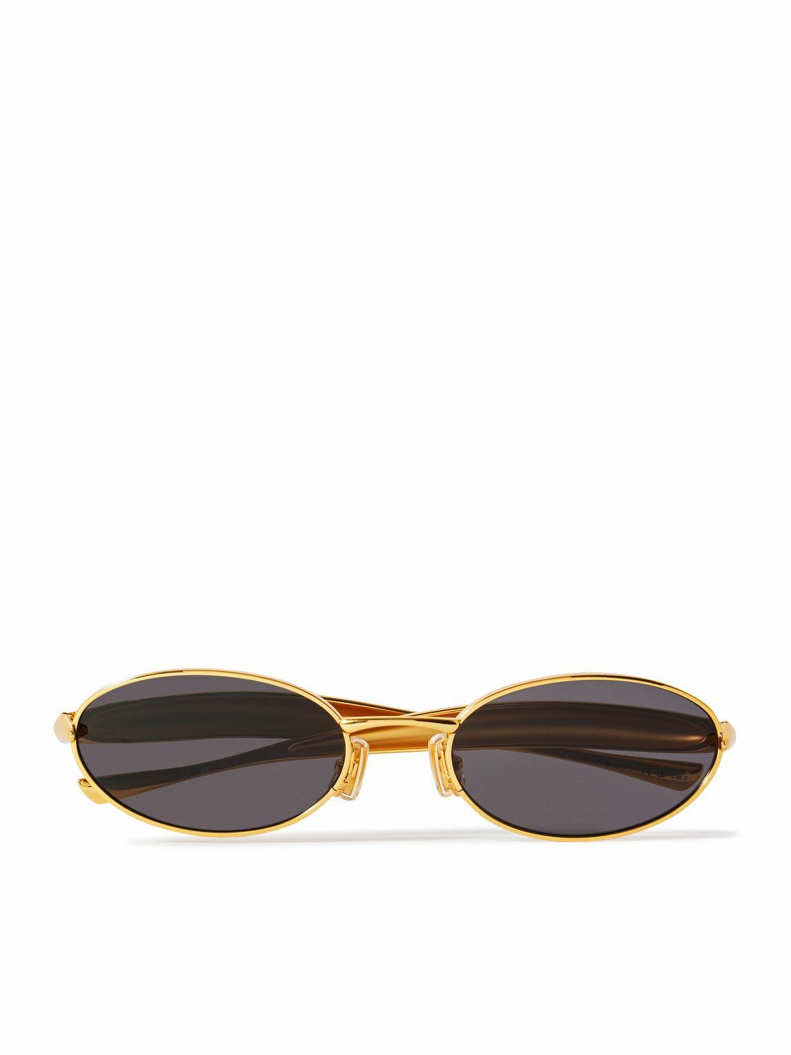Bottega Veneta - Sardine Oval-Frame Gold-Tone Sunglasses  display picture 1
