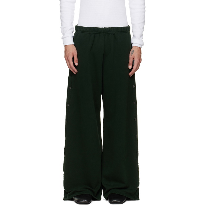 Photo: Les Tien Green Heavyweight Party Snap Sweatpants